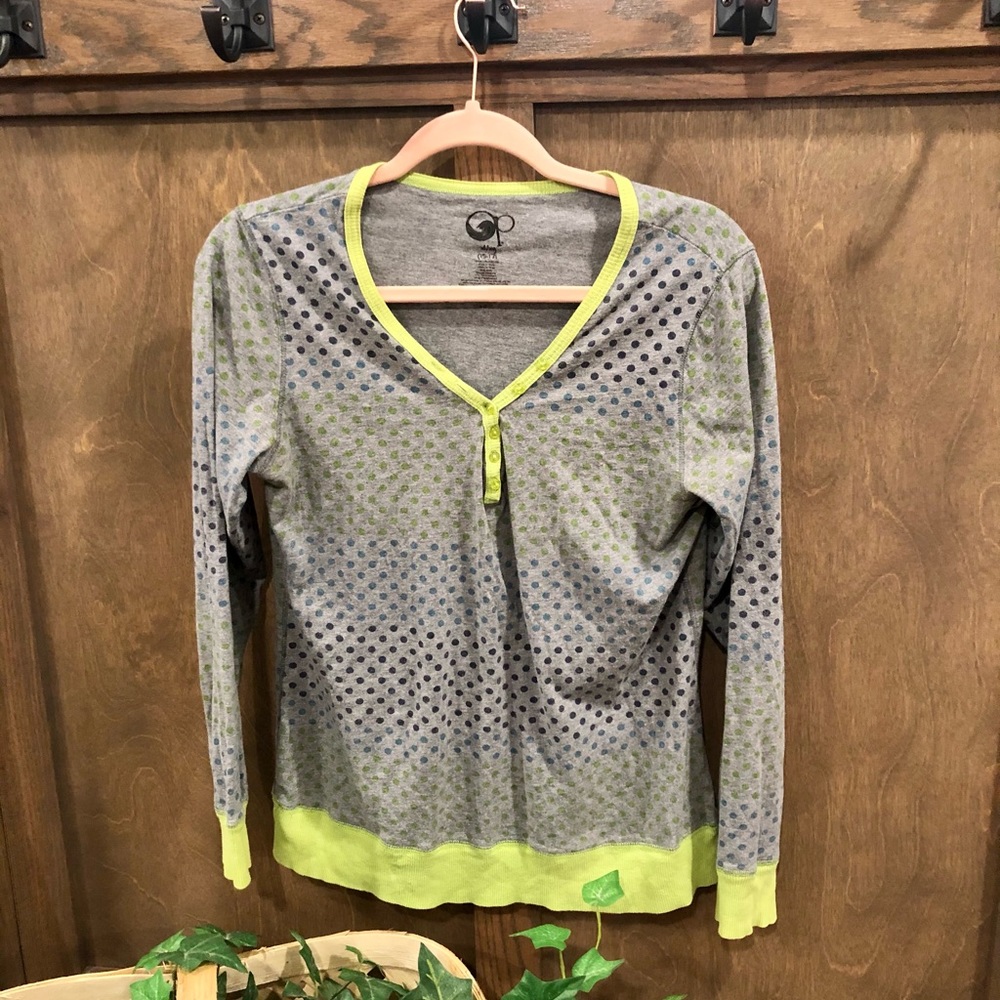 Ocean Pacific lime trim lightweight top Sz 15/17
